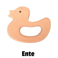 Beißanhänger Holz Ente